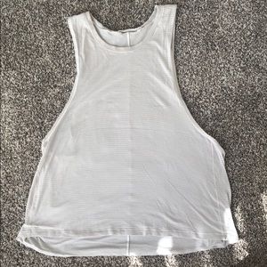 White Lululemon muscle tank